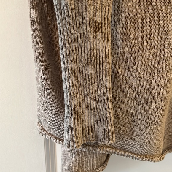 ROYAL ROBBINS beige intricate wrap neck sweater - Picture 3 of 8